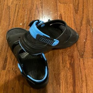 Crocs..Blue and Black. Size 7 men 9 women